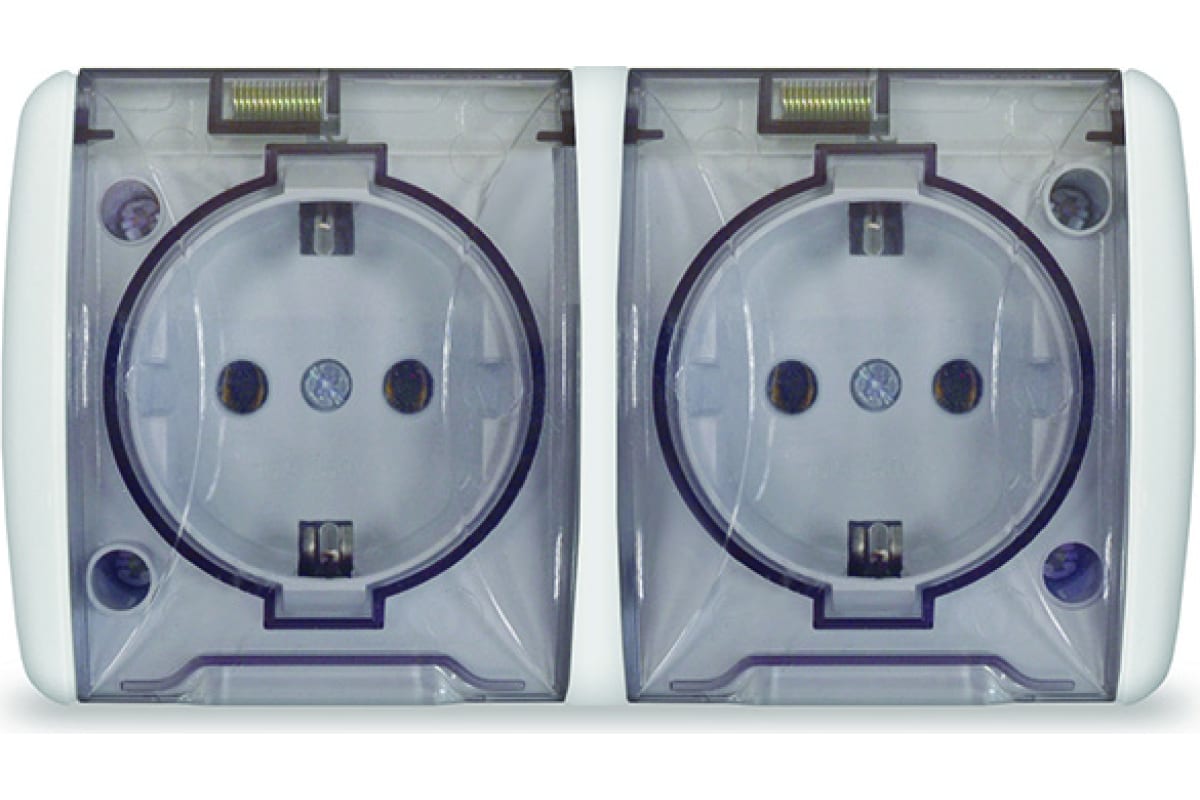 "Клио" Роз. 2-ая с/з с прозрачной крышкой IP54 бел. "Клио" Роз. 2-ая с/з с прозрачной крышкой IP54 бел.