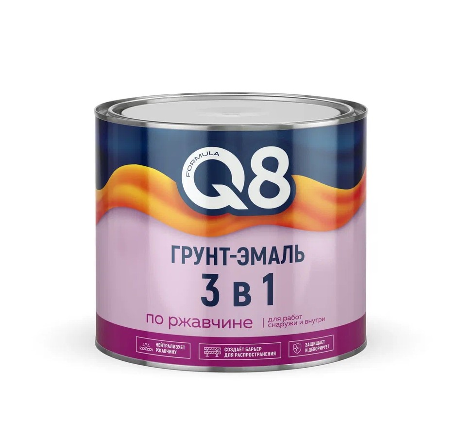 Грунт-эмаль по ржавчине Серая 1.9кг Формула