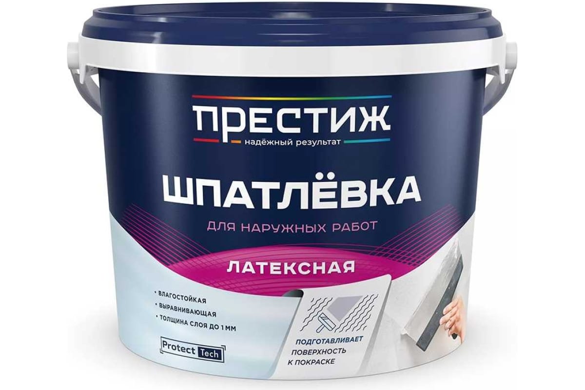 Шпатлевка акриловая латексная 3кг Престиж  Шпатлевка акриловая латексная 3кг Престиж