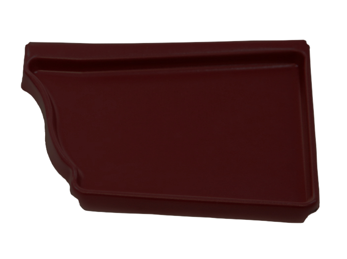 Заглушка прямоуг. желоба правая 8017 корич.