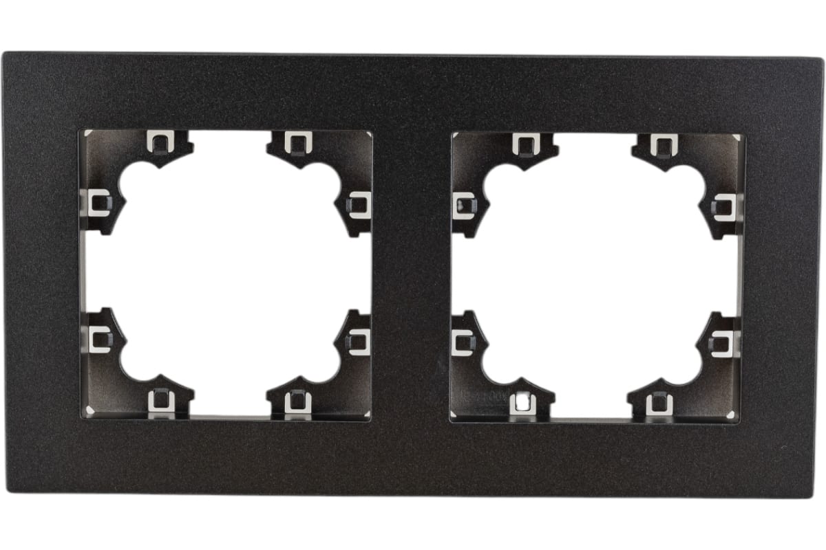 "Афина" Рамка 2-х местная горизонтальная графит