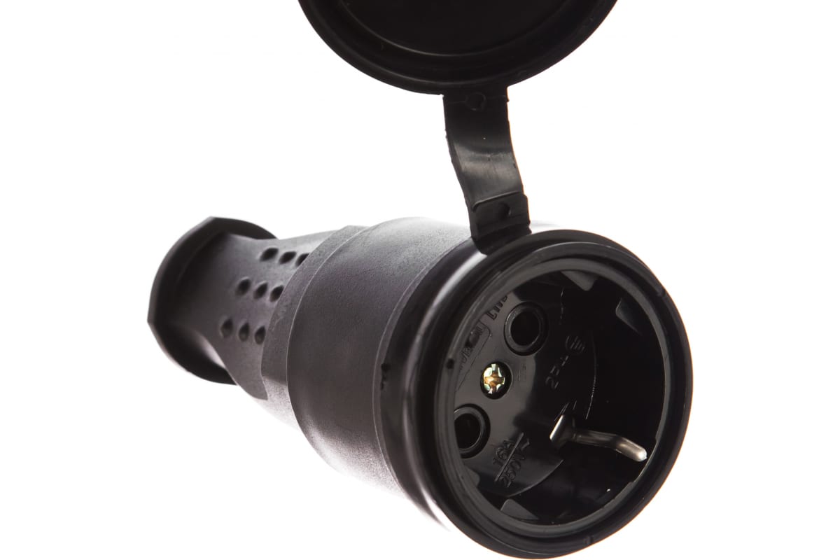 Штепсельный разъем с заглушкой однофазный (каучук) ТМ UNIVersal