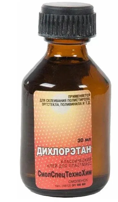 Клей для пластмасс "Дихлорэтан" фл. 30 мл. стекло