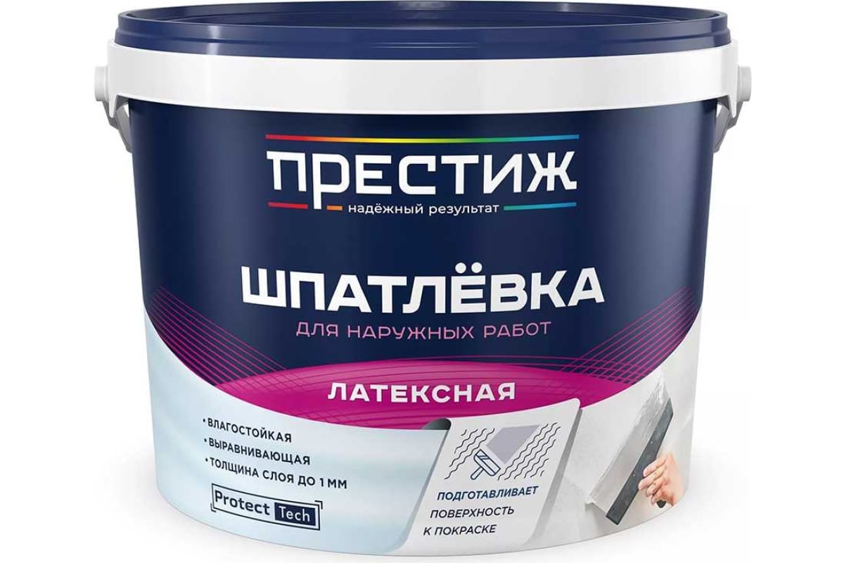 Шпатлевка акриловая латексная 5кг Престиж  Шпатлевка акриловая латексная 5кг Престиж