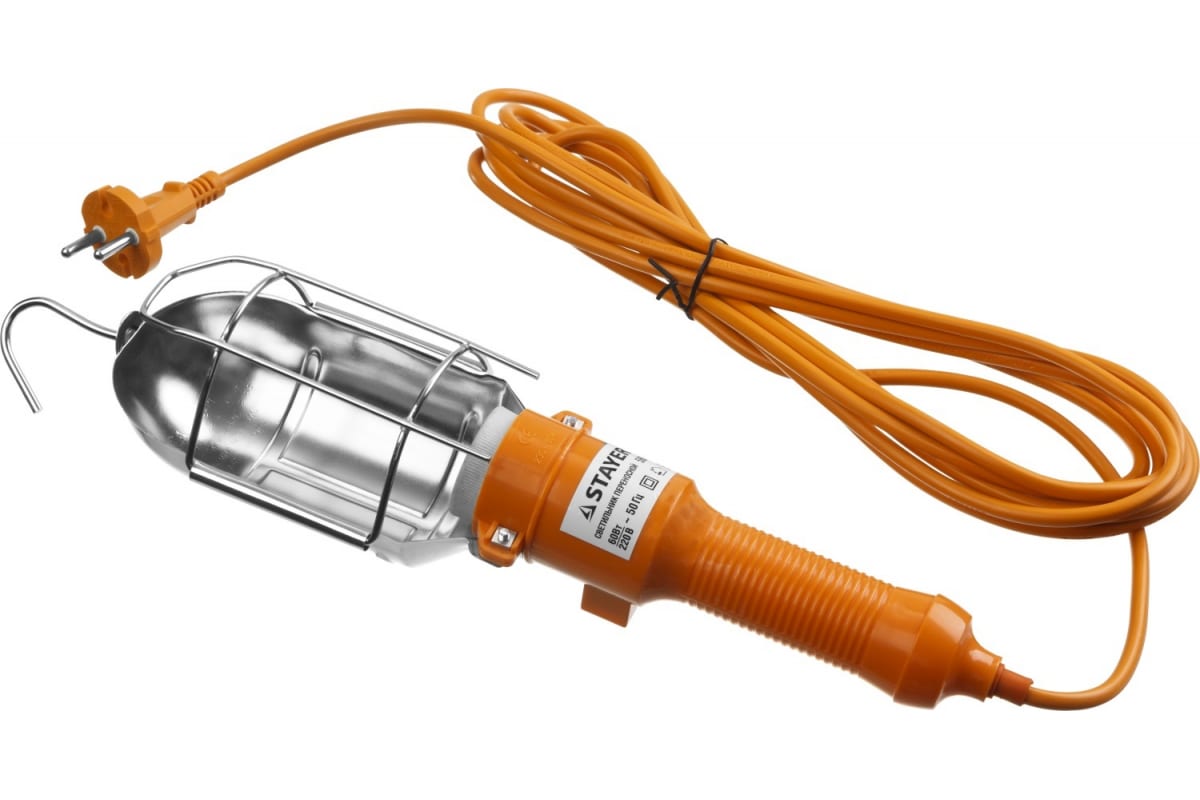 Светильник STAYER MASTER переносной,открытого типа с выключателем 60Вт,220В 5м Светильник STAYER MASTER переносной,открытого типа с выключателем 60Вт,220В 5м