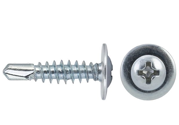 Саморезы с прессшайбой сверло 4,2х19 цинк