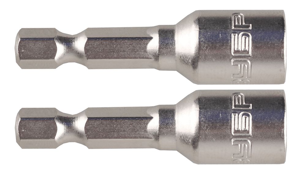 Биты ЗУБР МАСТЕР с торцовой головкой,магнитные Cr-V  с хвостиком Е 1/4 6х45мм 2шт