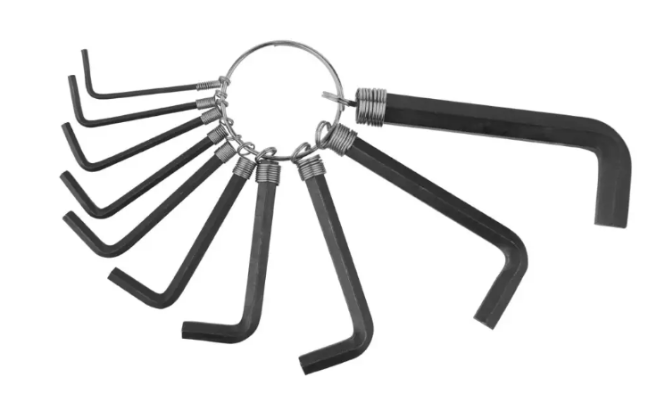 Набор DEXX ключи имбусовые,оксидированные на кольце HEX 1.5-2-2.5-3-3.5-4-5-5.5-6-8 10шт