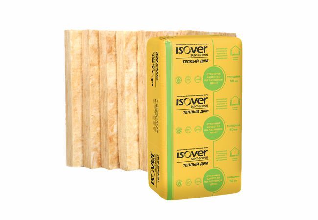 Утеплитель Изовер Теплый Дом Плита-100/610*1170 (упак. 4,996м2/0,5м3) 40 уп/пал