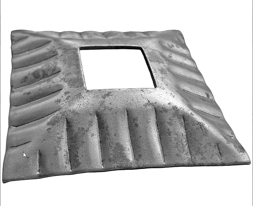 Подпятник большой 80*80мм отв кв26мм *1мм штамп ящ-23