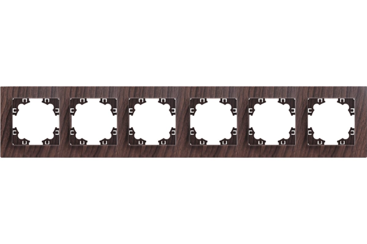 "Афина" Рамка 6-ти местная горизонтальная венге