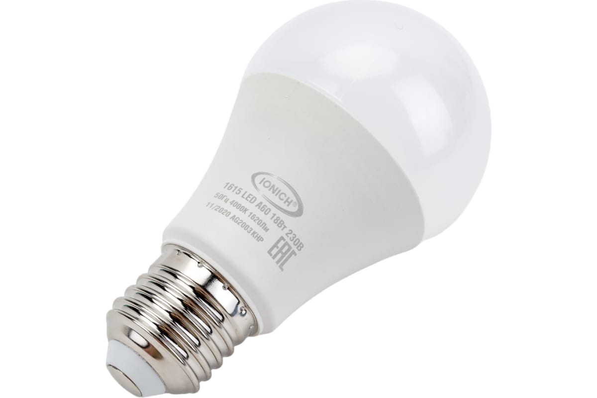 Светод лампы IONICH общ наз ILED-SMD2835-A60-18-1500-230-4-E27 Светод лампы IONICH общ наз ILED-SMD2835-A60-18-1500-230-4-E27