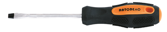 Отвертка ЕВРО шлицевая "АвтоДело" 6*100мм на держателе