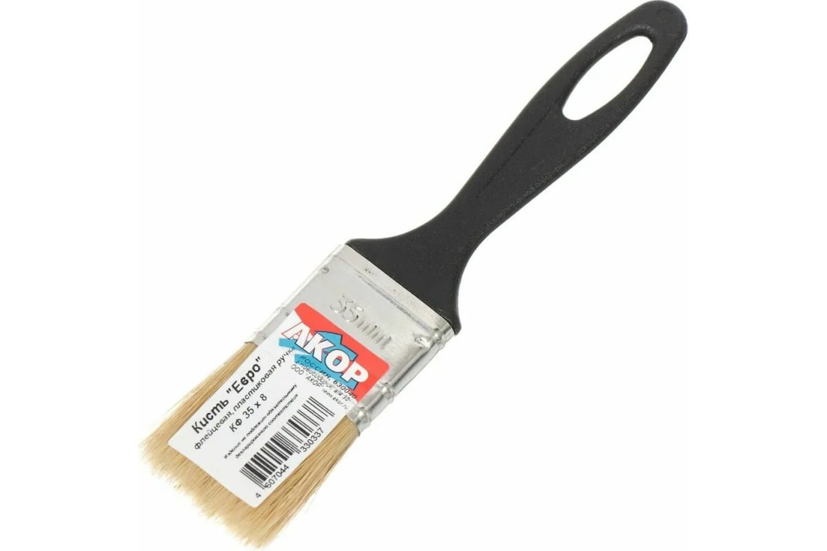 Кисть ЧЕРНАЯ КФ-35*8мм Евро120 08 035 АКОР (10/150)