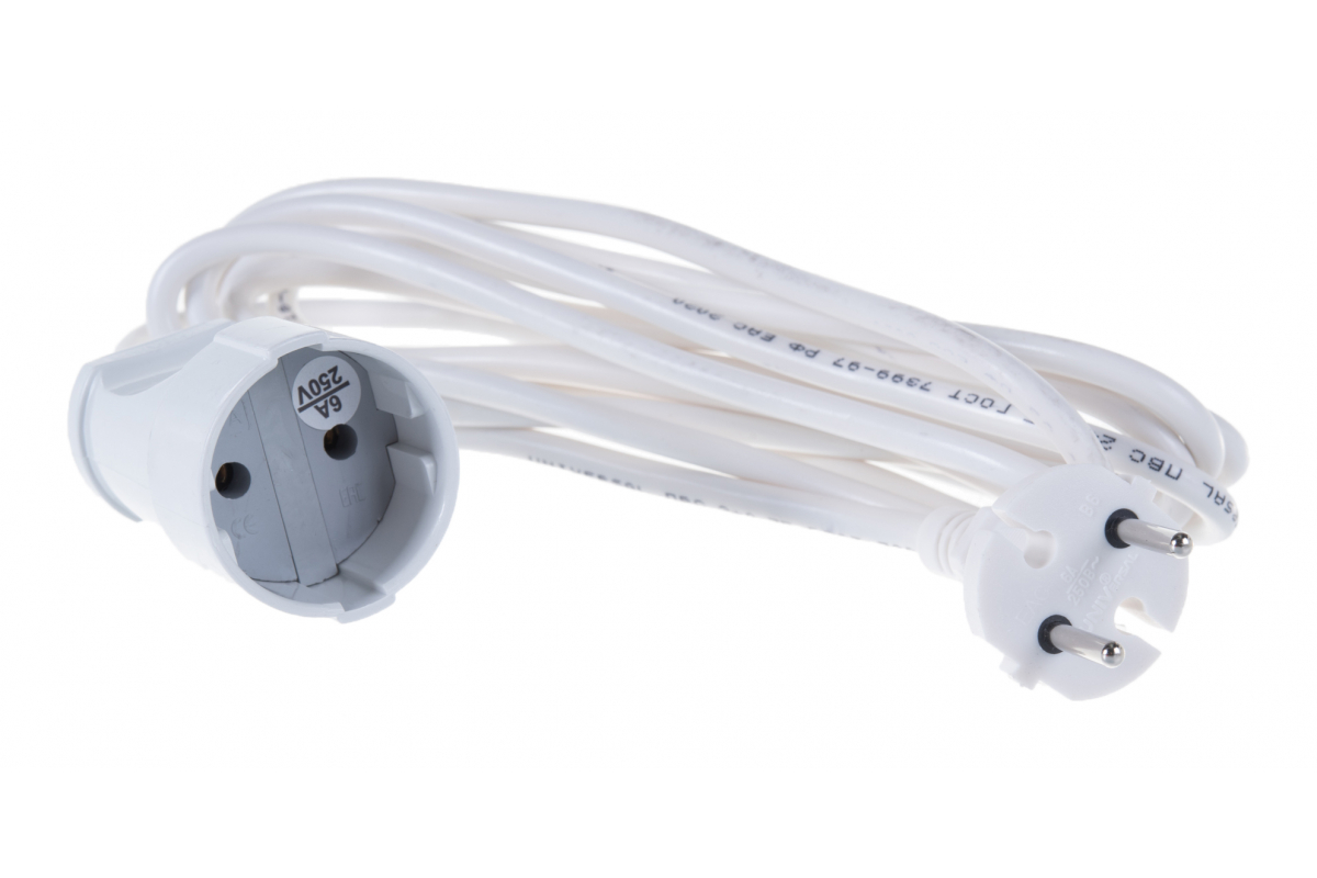 Удлинитель УШ-6 шнур ПВС 2*0,75 б/з 3м