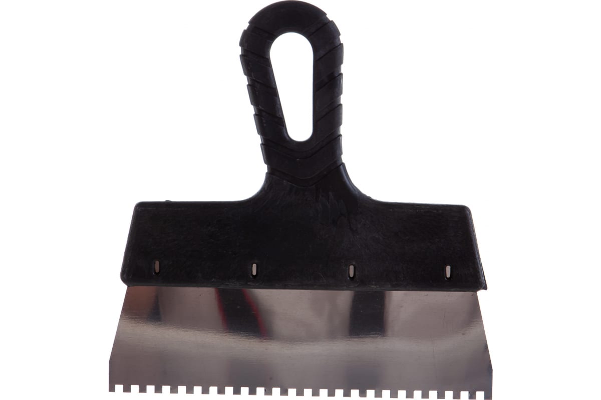 Шпатель ЗУБР "Мастер" фасадный нержавеющее полотно 200мм зуб 4х4