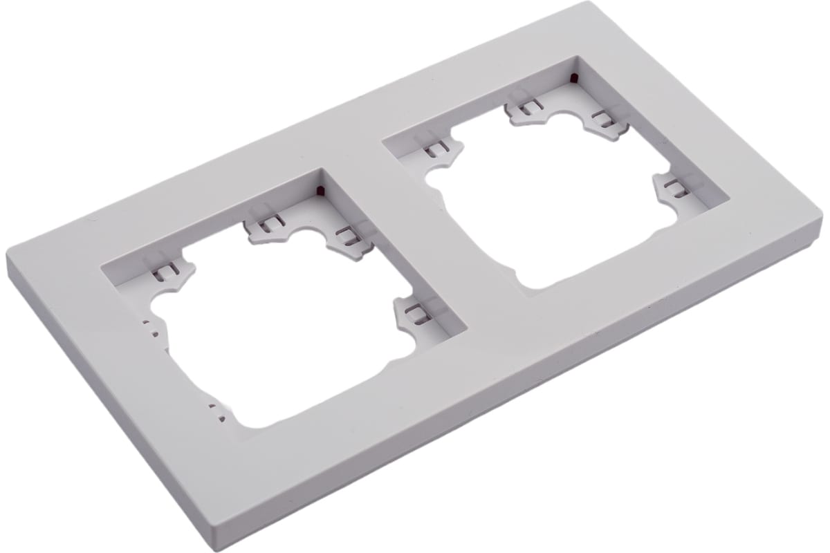 "Афина" Рамка 2-х местная горизонтальная бел.
