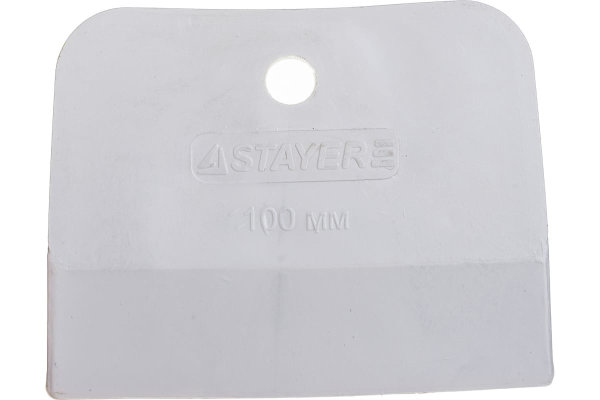 Шпатель STAYER Мастер резиновый белый 100мм