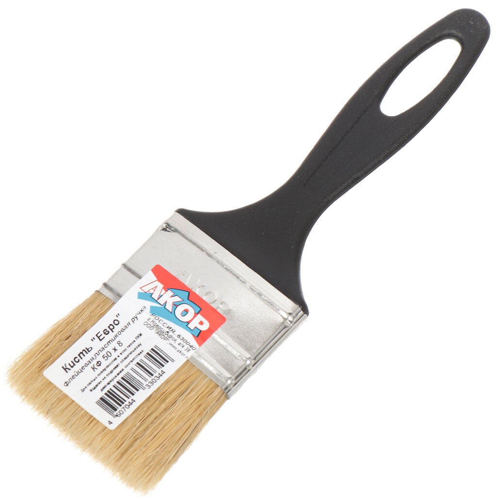 Кисть ЧЕРНАЯ КФ-50*8мм Евро120 08 050 АКОР (10/120)