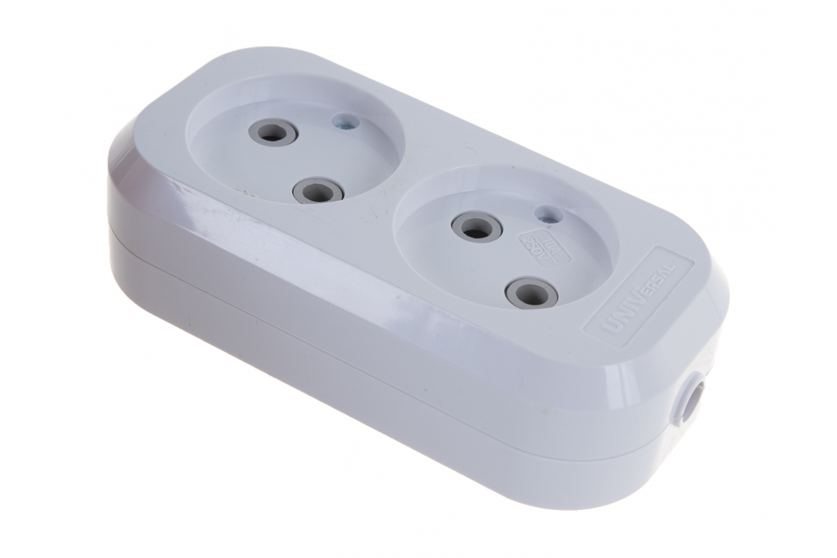 Колодка 2 гн. б/з AБС-пластик ТМ UNIVersal.