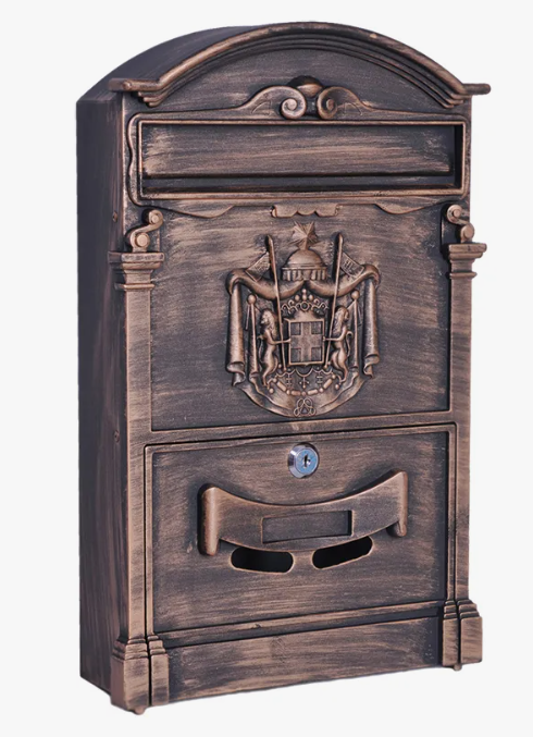 Почтовый ящик 405*255*90мм античный коричневый, алюминий