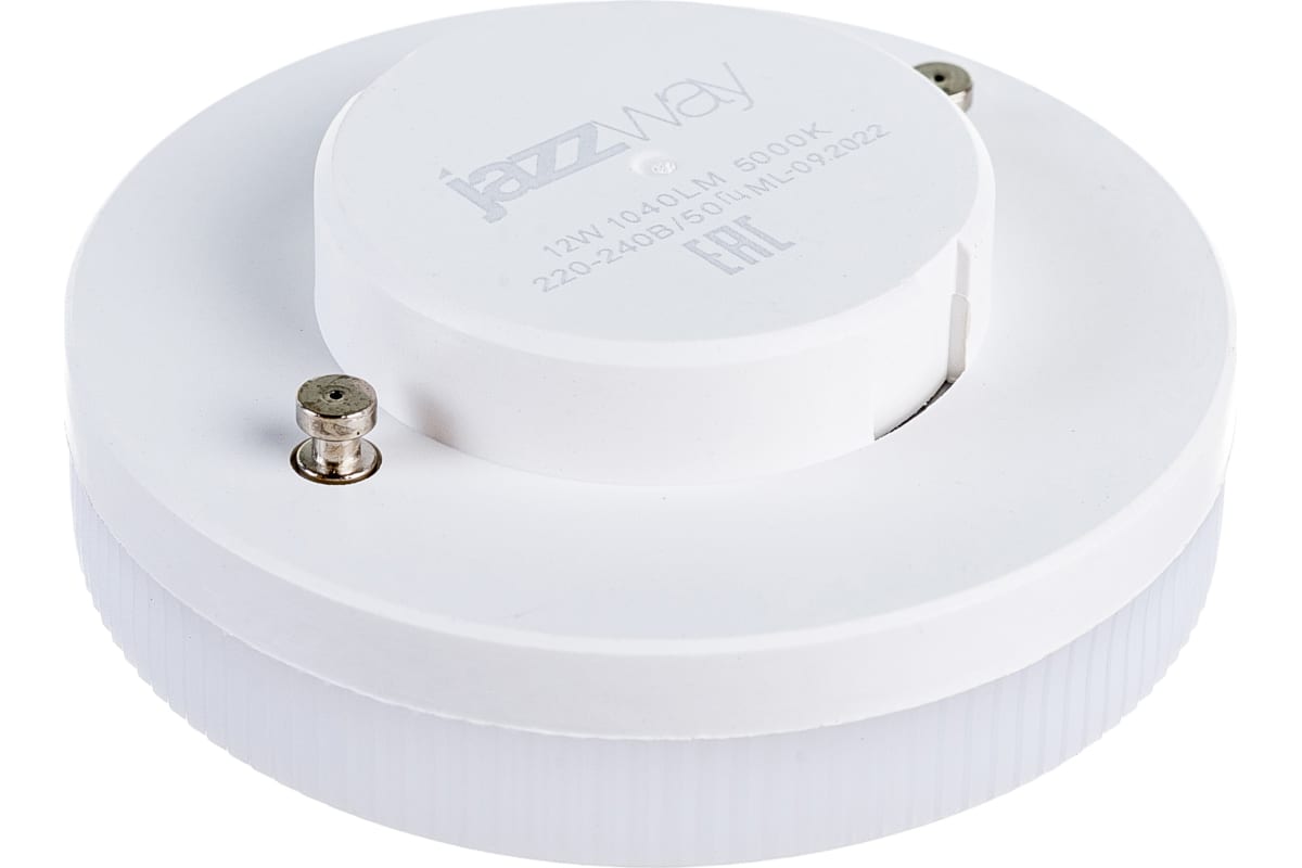 Лампа светодиодная  LED 12вт GX53 белый таблетка Jazzway Лампа светодиодная  LED 12вт GX53 белый таблетка Jazzway