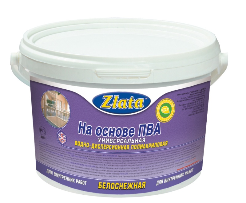 Шпаклевка полимерная на ПВА 1.3 кг Злата Шпаклевка полимерная на ПВА 1.3 кг Злата