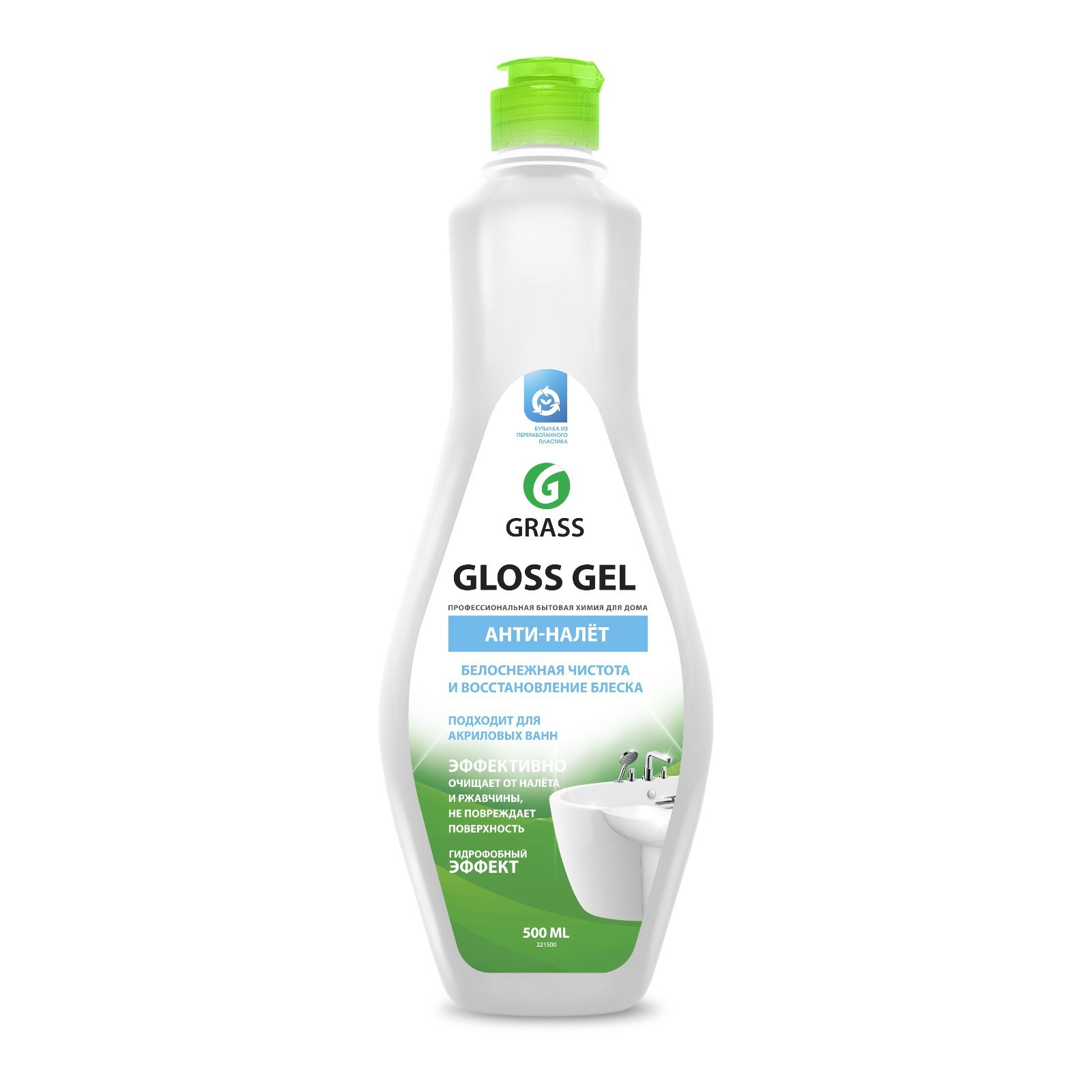 Чистящее ср-во для ванной комнаты Grass "Gloss Gel" 0.5л
