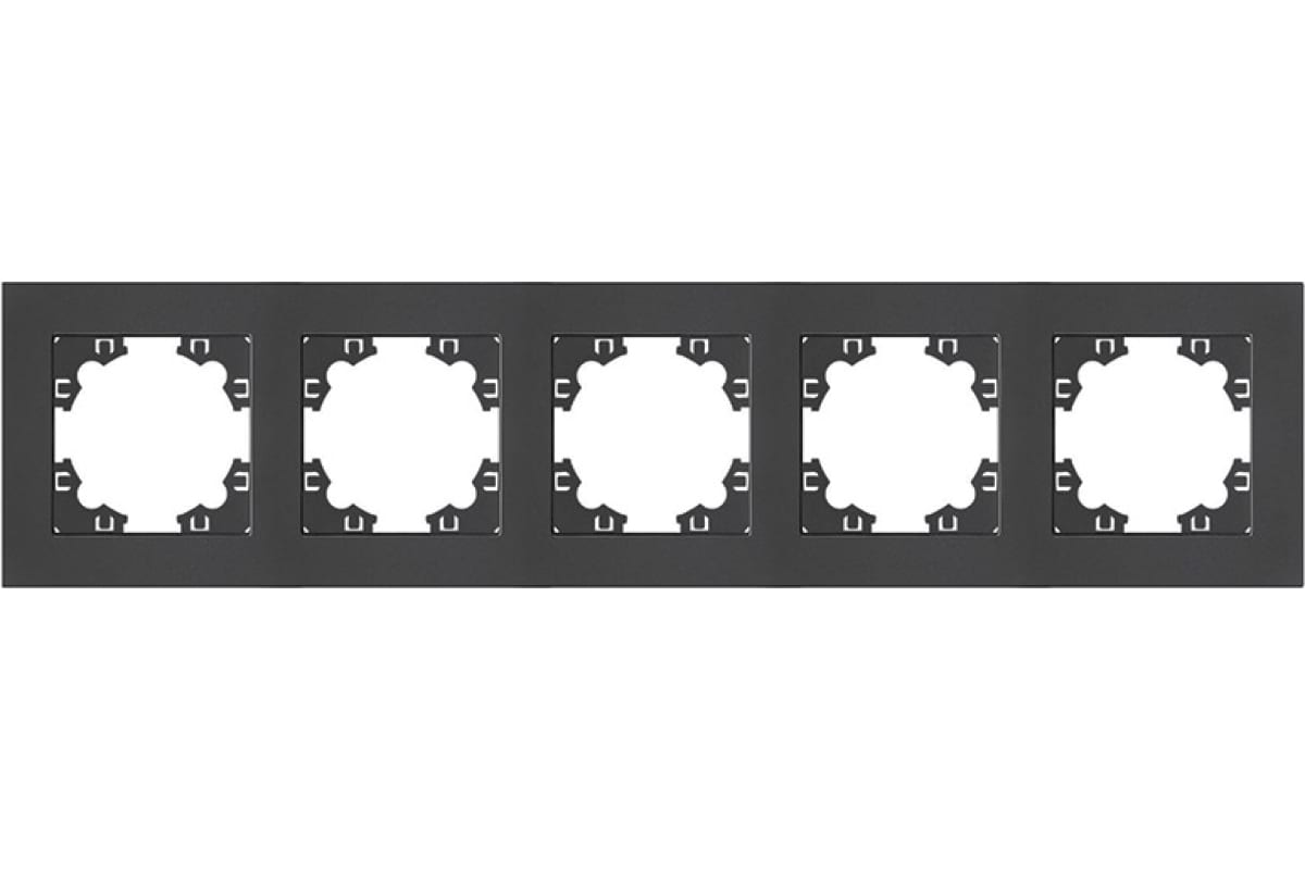 "Афина" Рамка 5-ти местная горизонтальная графит