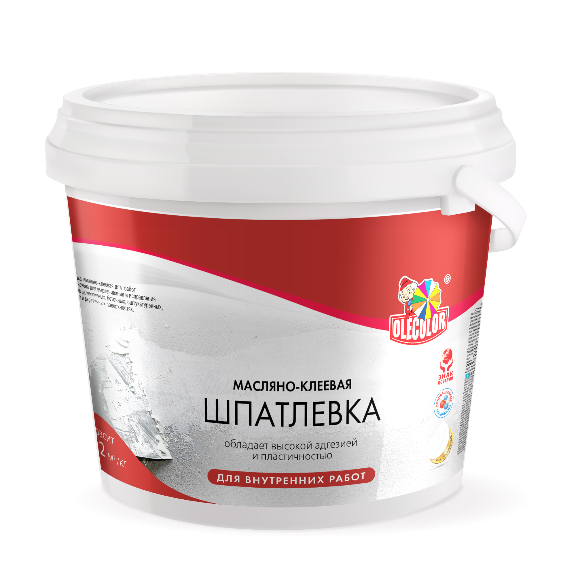 Шпатлевка масляно-клеевая для внутренних работ (1,8кг) OLECOLOR Шпатлевка масляно-клеевая для внутренних работ (1,8кг) OLECOLOR