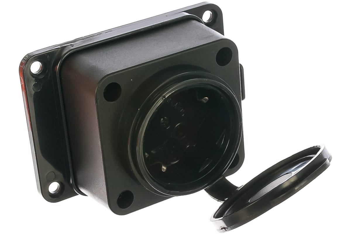 Розетка настенная однофазная с заглушкой (каучук) ТМ UNIVersal Розетка настенная однофазная с заглушкой (каучук) ТМ UNIVersal