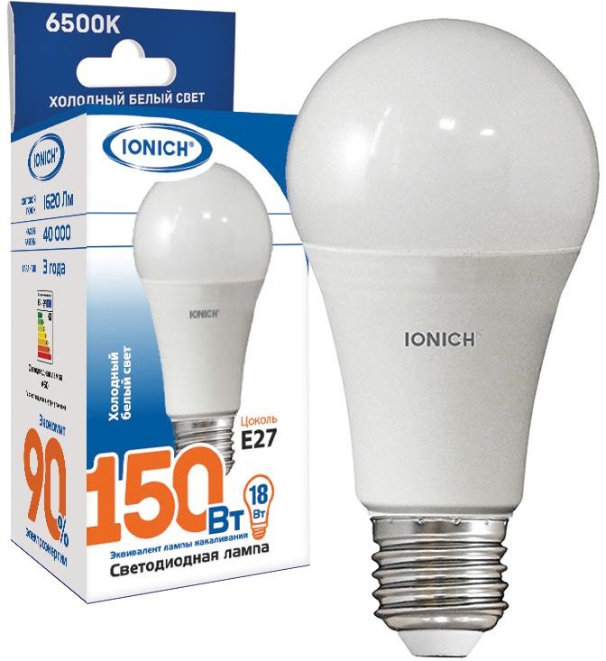 Светод лампы IONICH общ наз ILED-SMD2835-A60-18-1500-230-6.5-E27 Светод лампы IONICH общ наз ILED-SMD2835-A60-18-1500-230-6.5-E27
