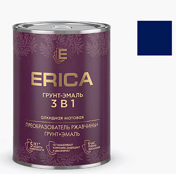 Грунт-эмаль по ржавчине синяя 1,8 кг Erica