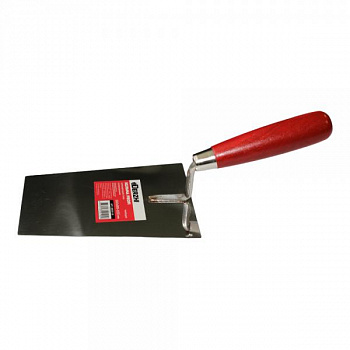 Кельма Derzhi трапеция 160*(85-115)мм нерж полиров сталь деревян. окраш ручка Кельма Derzhi трапеция 160*(85-115)мм нерж полиров сталь деревян. окраш ручка