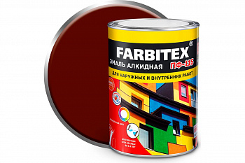 Эмаль алкидная ПФ- 115 терракотовый Farbitex 0,8кг Эмаль алкидная ПФ- 115 терракотовый Farbitex 0,8кг