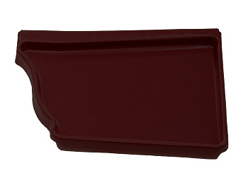 Заглушка прямоуг. желоба правая 8017 корич.