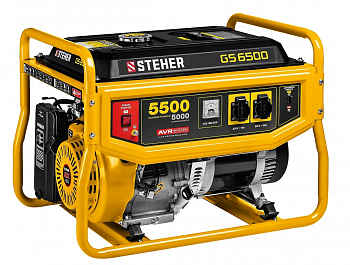 GS-6500 бензиновый генератор c электростартером 5500Вт Steher