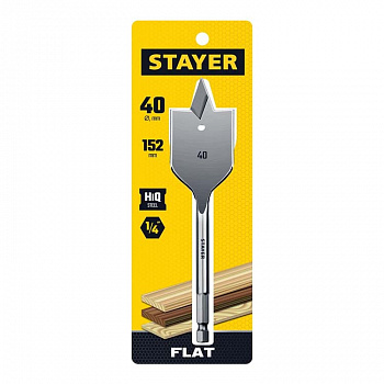STAYER FLAT 40*152мм сверло по дереву