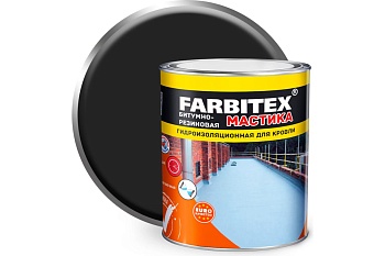 Мастика Битумно-Резиновая гидроизоляционная для кровли FARBITEX 2кг
