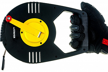 Мерная геодезийная лента STAYER "RACER"метал.,редукторный механизм 3:1 50ммх13мм Мерная геодезийная лента STAYER "RACER"метал.,редукторный механизм 3:1 50ммх13мм