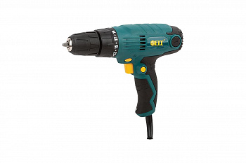 FIT  Дрель-Шуруповерт эл. 300ВТ 0-750 об/мин БзП 10мм рез, накл 22,0 Нм 19+1 БС щеток коробка