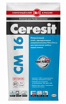 СМ 16/ 5 кг Эластичный клей д/плитки наруж. и внутрен. работ Церезит