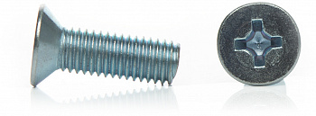 Винты с потайной головкой, цинк (ЧП) 5,0x10