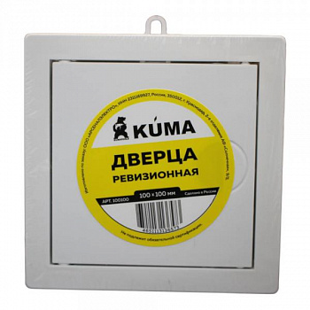 Дверца ревизионная KUMA 100*100 БЕЛЫЙ ПЛАСТИК