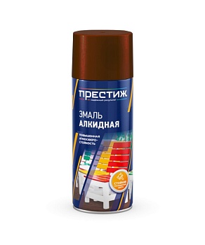 Аэрозоль алкидная универсальная коричневая  Престиж 425мл
