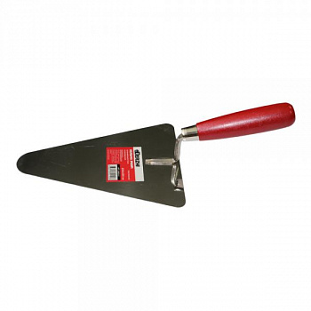 Кельма Derzhi треугольник 200*150мм нерж полиров сталь деревян. окраш ручка Кельма Derzhi треугольник 200*150мм нерж полиров сталь деревян. окраш ручка