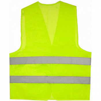 Жилет сигнальный 100гр ЖЕЛТО-ЗЕЛЕНЫЙ на липучке XXL 70*68