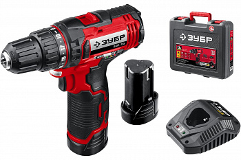 Зубр 12В 2 АКБ (2Ач) в кейсе, дрель-шуруповерт ДШЛ-125-22 Зубр 12В 2 АКБ (2Ач) в кейсе, дрель-шуруповерт ДШЛ-125-22
