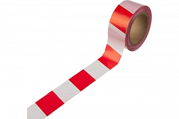 Сигнальная лента ЗУБР МАСТЕР цвет красно-белый 75ммх200мм