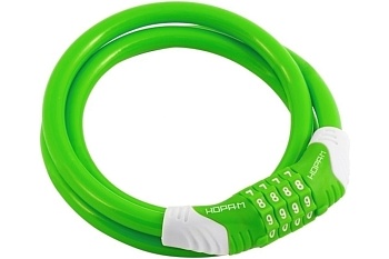 Замок-трос велосипедный Нора-М №311 10*100мм тросовый зеленый